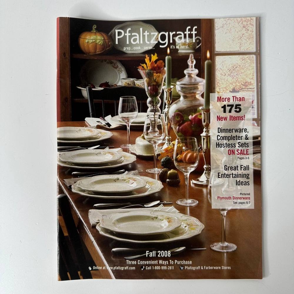 Pfaltzgraff‎ Catalog Fall 2008 Dinnerware Kitchen Decor Reference Guide Magazine